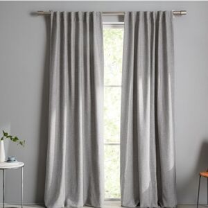 West Elm Crossweave Blackout curtain, 48x96 Stone White NWT